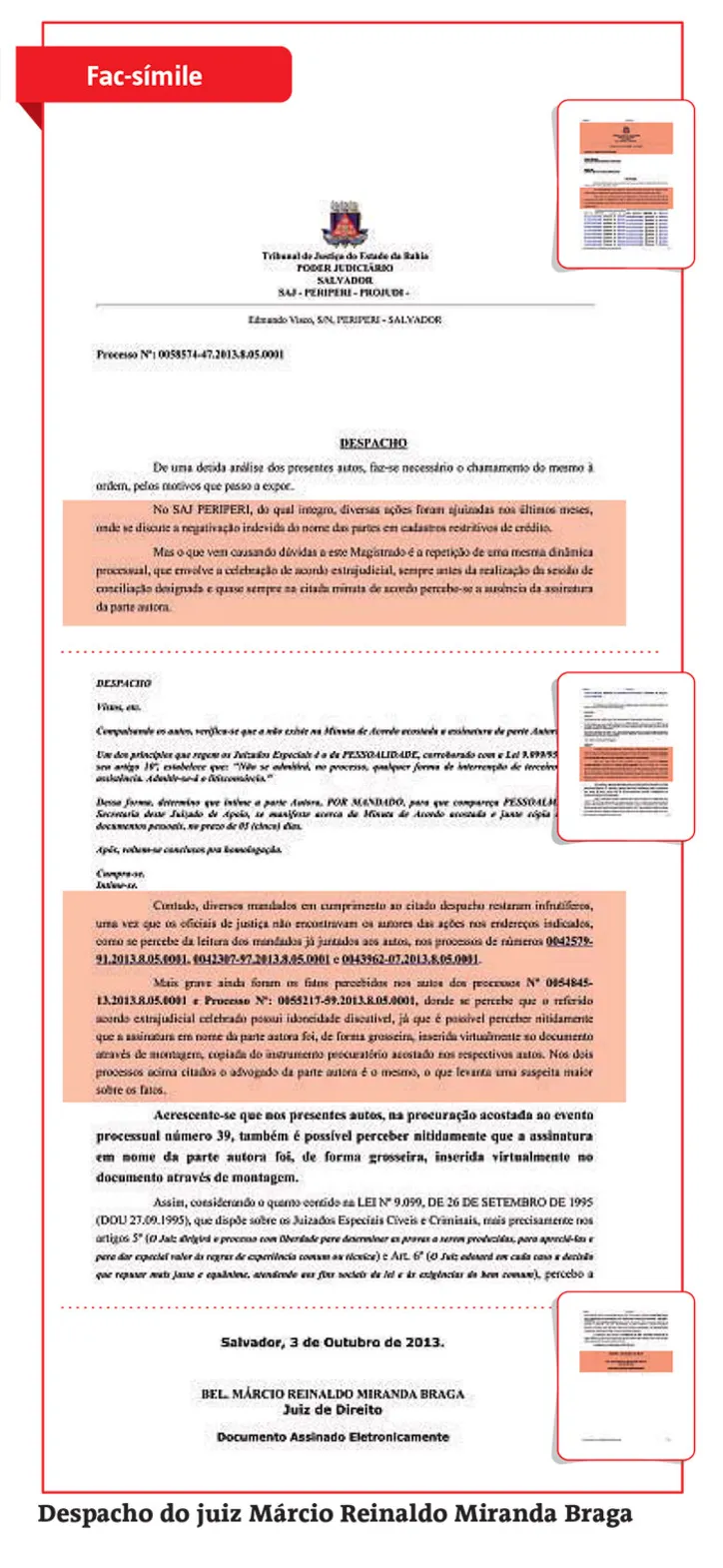 Imagem ilustrativa da imagem Juízes suspeitam de fraudes em processos para "limpar nome"