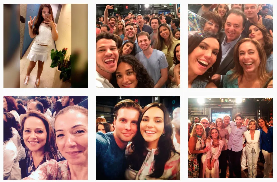 Algumas das fotos postadas nas redes sociais