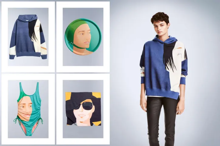 Peças da parceria entre o artista Alex Katz e a fast fashion H&M