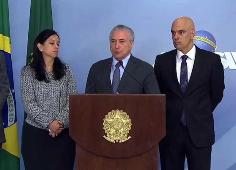 Temer afirmou que recebeu com "profundo pesar" a notícia do falecimento do ministro
