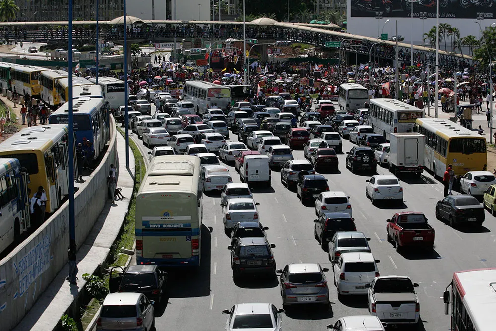 Trânsito congestionado