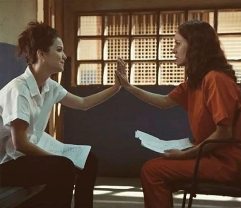 As duas contracenando em um capítulo da novela