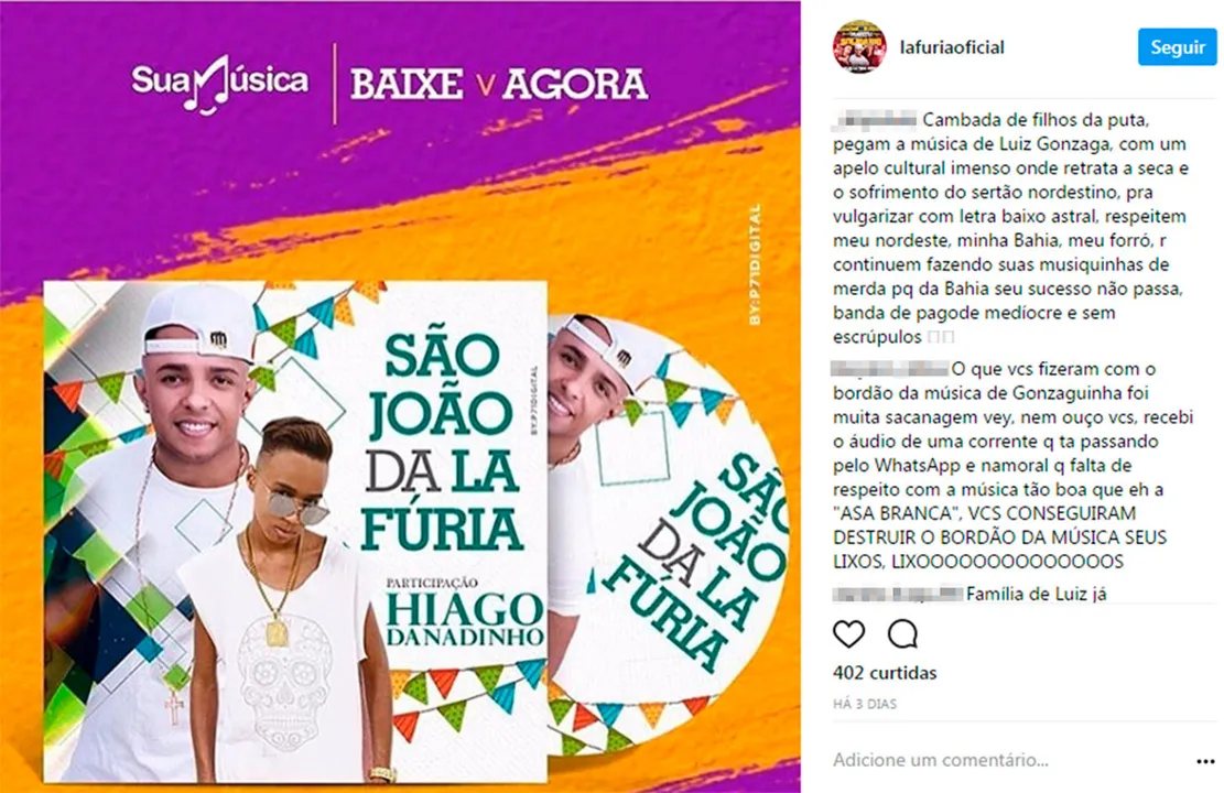 Várias pessoas criticaram a paródia feita pela banda La Fúria