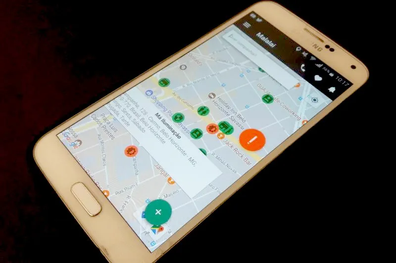 Reprodução da tela do aplicativo