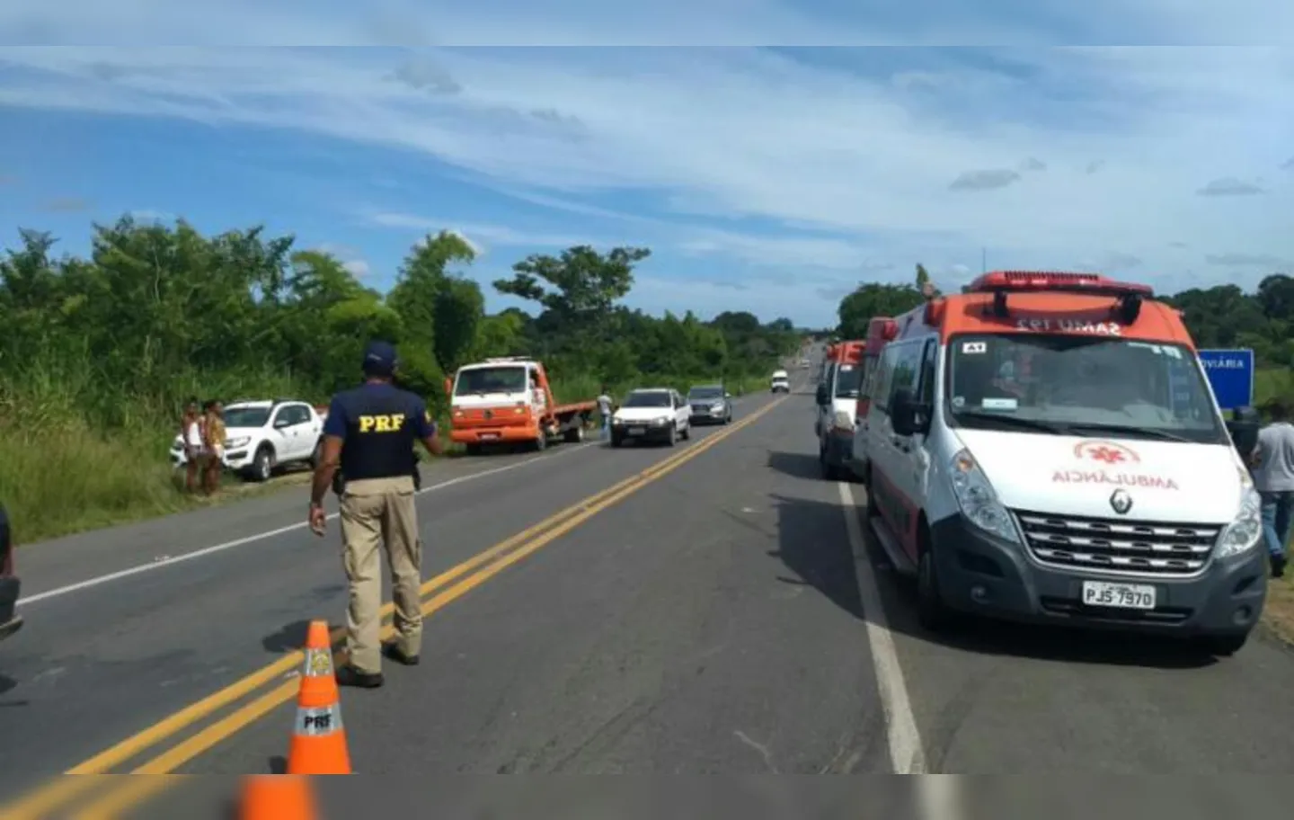 Acidente aconteceu próximo ao posto da Polícia Rodoviária Federal de Itabuna