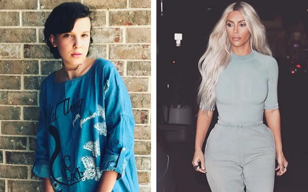 Millie, estrela de Stranger Things, recebeu perfumes e maquiagens da Kim Kardashian