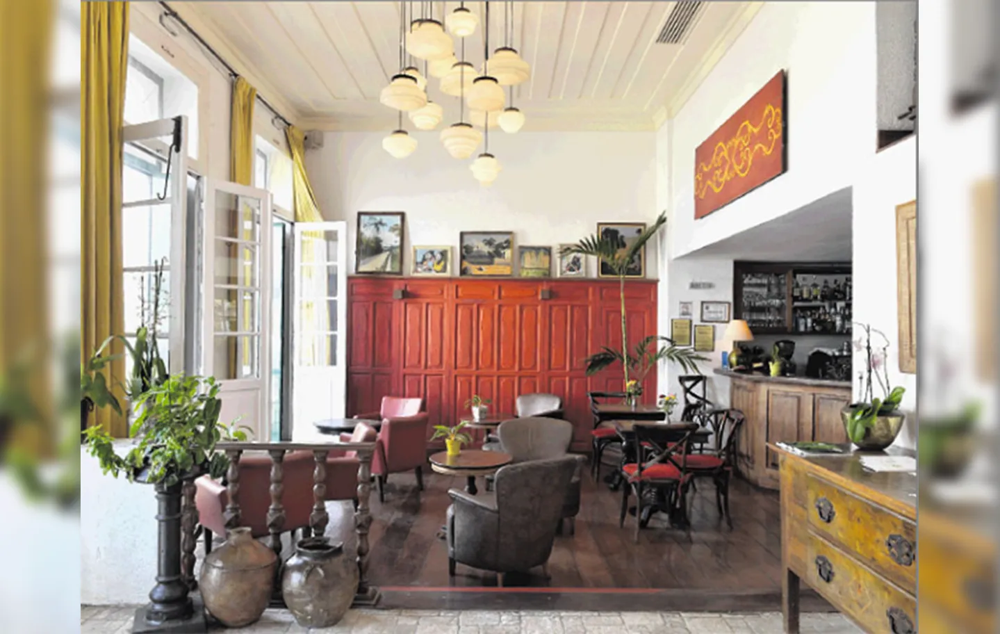 Bar do Villa Bahia: o hotel fica localizado no Pelourinho