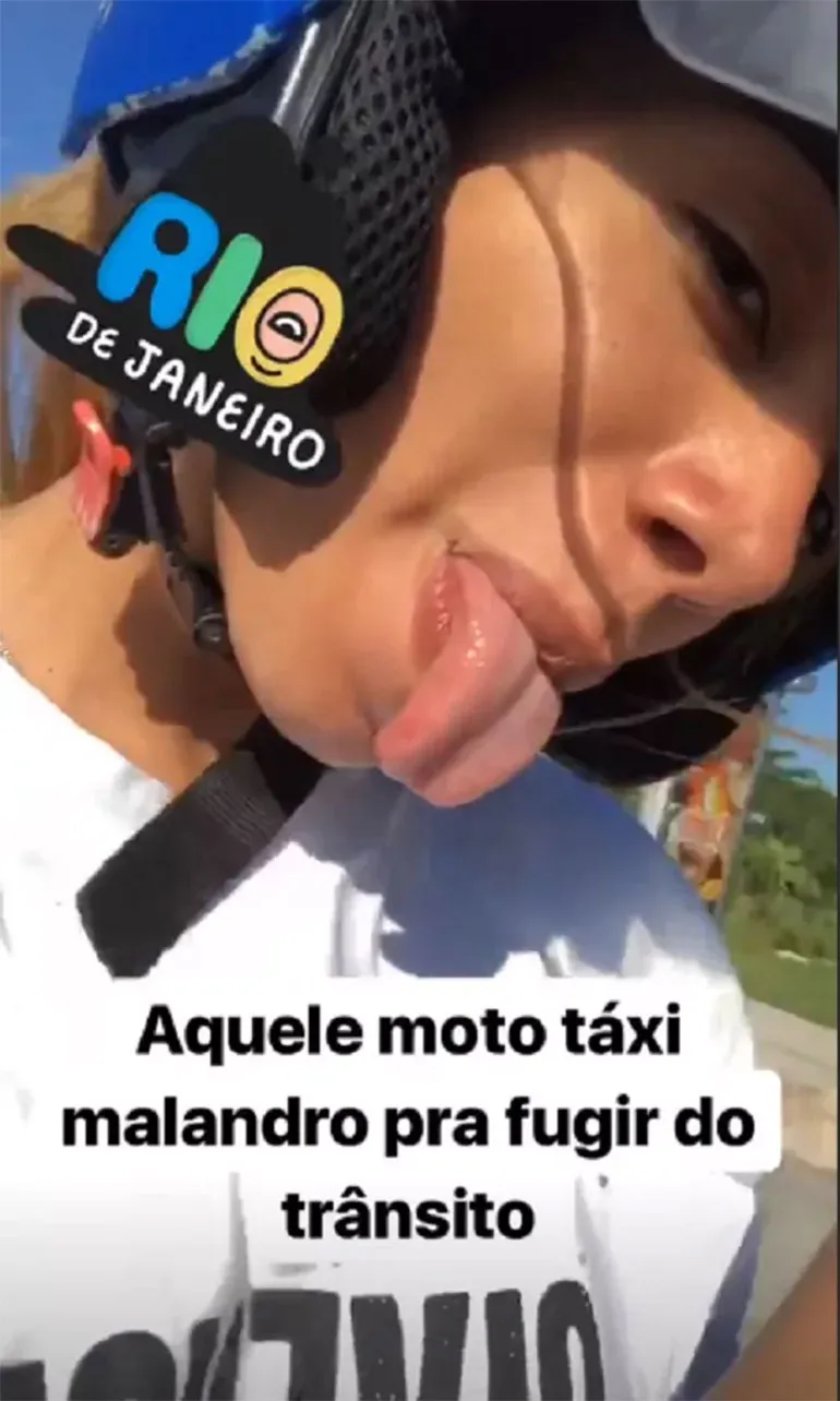 Anitta postou vídeo no Instagram se divertindo durante a corrida