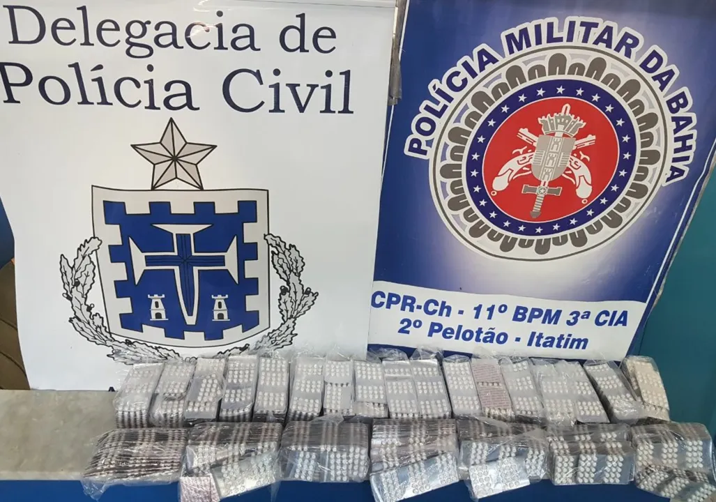 Comprimidos apreendidos serão encaminhados para a perícia