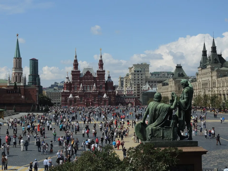 Praça Vermelha, em Moscou, um dos principais pontos turísticos da Rússia