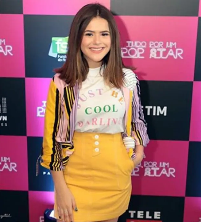 Maísa esteve ao lado do ator João Guilherme e da escritora Thalita Rebouças para divulgar o lançamento do filme Tudo por um Popstar.