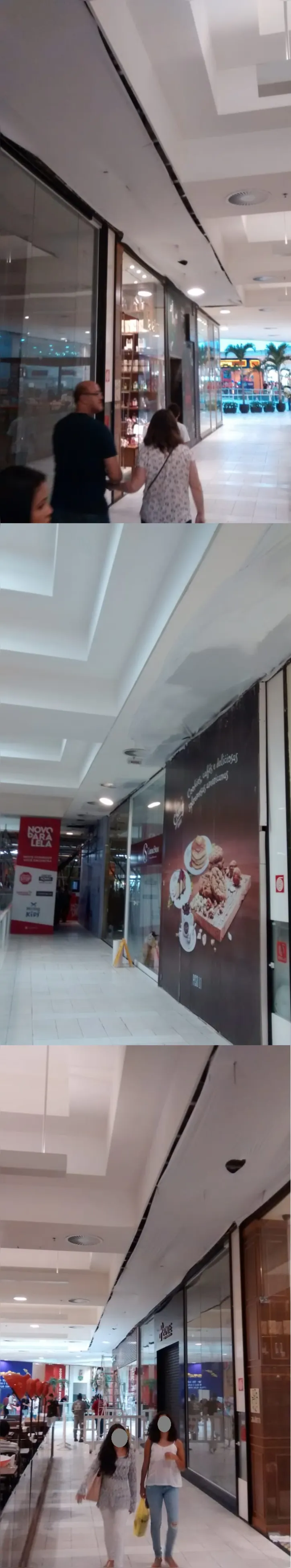 Imagem ilustrativa da imagem Teto de Shopping em Salvador não suporta chuva e alaga deixando funcionários preocupados