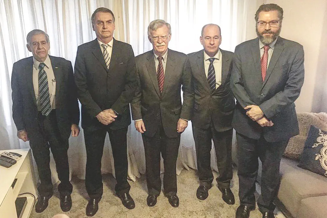 O presidente eleito e Bolton se encontraram no Rio de Janeiro