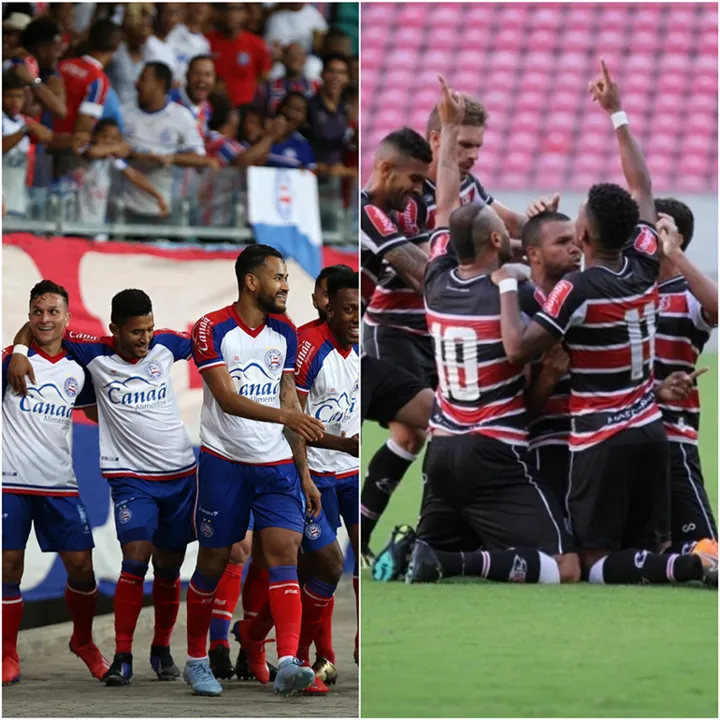 Na Copa do Nordeste, Bahia e Santa Cruz se enfrentaram dez vezes. São cinco triunfos do Esquadrão, três do Santa e dois empates.