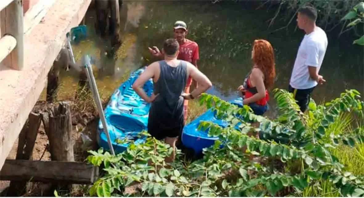Corpo foi encontrado por um casal de turista que passeava de caiaque pelo rio