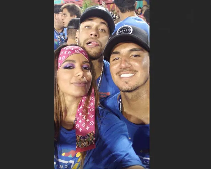 Anitta postou foto com Neymar e Gabriel Medina