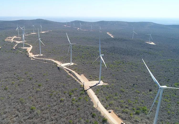 A empresa investiu R$ 1,8 bilhão no empreendimento, formado por 18 parques eólicos
