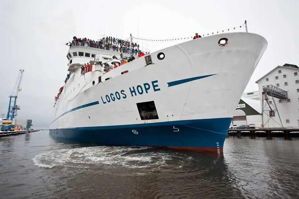 O navio Logos Hope atracará nos portos de Santos, Rio de Janeiro, Vitória, Salvador e Belém