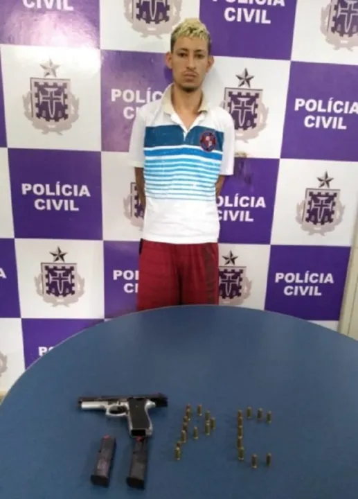 Felipe é suspeito de assassinar a tiros Cleiton Santos Silva, na noite do dia 21 de junho de 2019