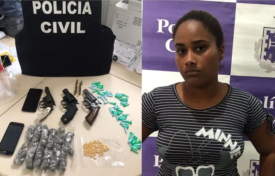 Aislane da Conceição Alves, de 26 anos, foi presa em flagrante durante operação