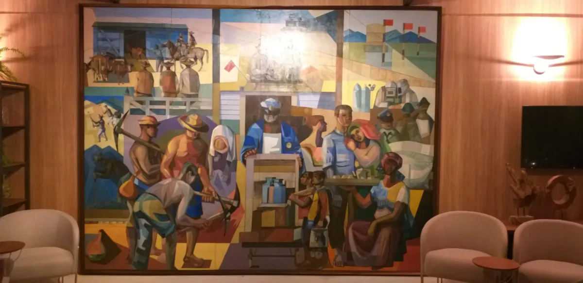 A obra foi feita sob encomenda para a Estação Ferroviária de Feira de Santana