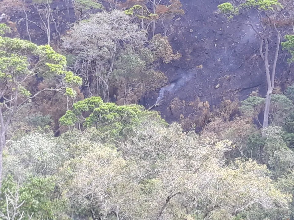Bombeiros seguem monitorando a região para evitar novos focos de incêndio