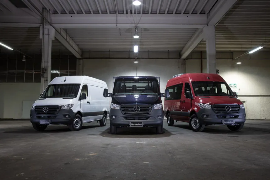 Novos furgões, vans e chassis Sprinter