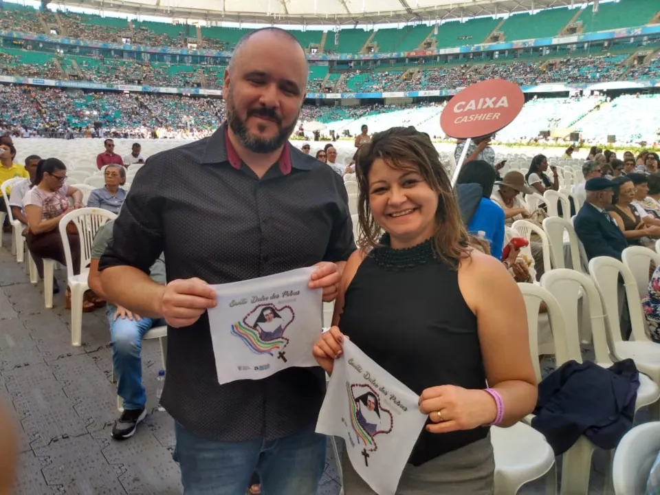 Antônio e Cristiane Bitati saíram de São Paulo para Salvador, para participar da celebração