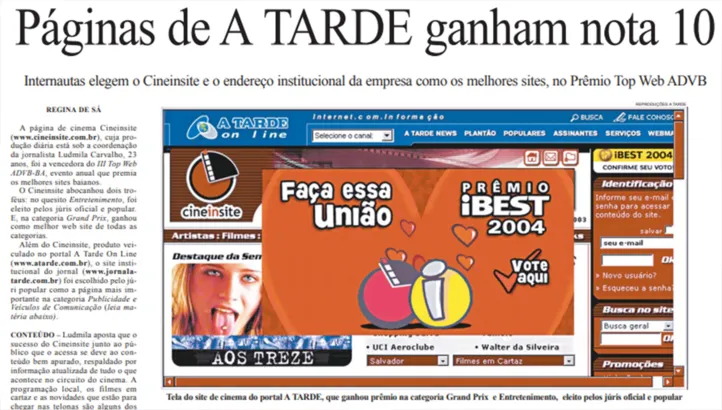 Imagem ilustrativa da imagem Das telinhas do portal para as telonas do cinema; conheça a história do Cineinsite