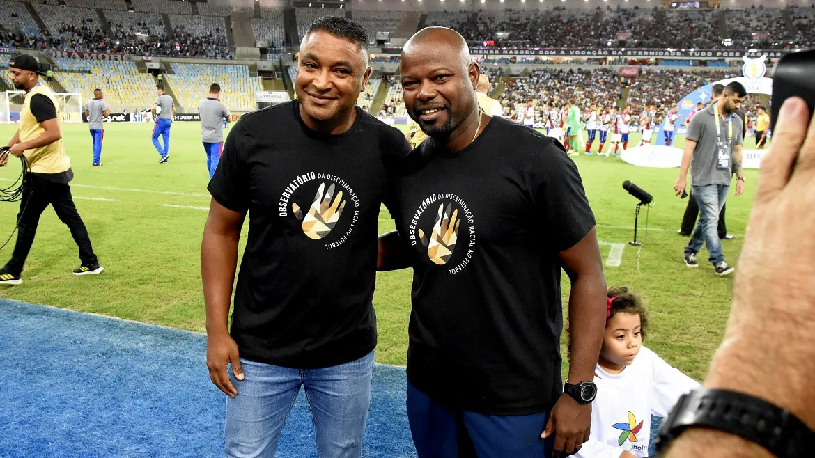 Recentemente, Roger Machado e Marcão promoveram uma campanha contra o racismo | Foto: Mailson Santana | Fluminense FC