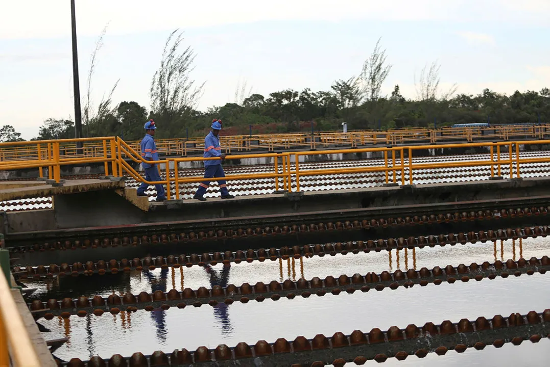 Manutenção preventiva acontece na barragem Joanes I | Foto: Joá Souza | Ag. A TARDE