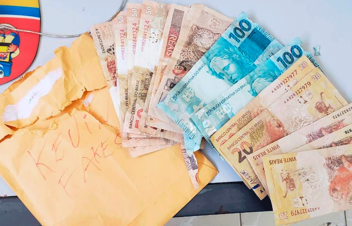 Suspeito estaria utilizando o dinheiro para realizar compras no comércio local | Foto: Divulgação | Polícia Civil