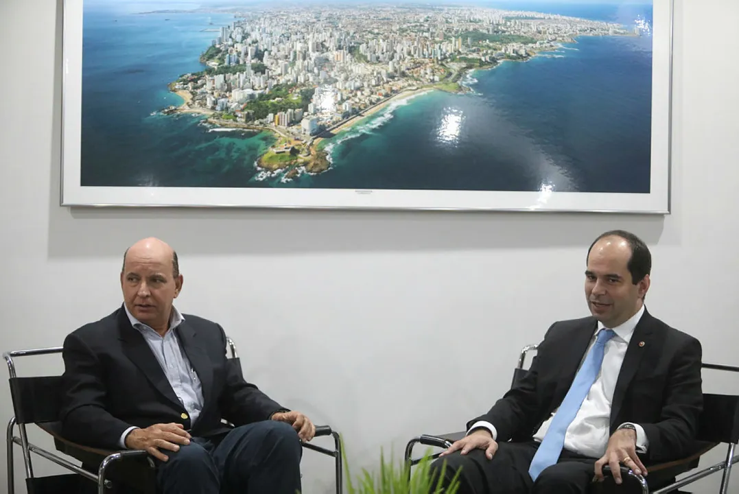 Alberto Bastos Balazeiro (à direita) realizou uma visita institucional ao Grupo A TARDE | Foto: Felipe Iruatã | Ag. A TARDE