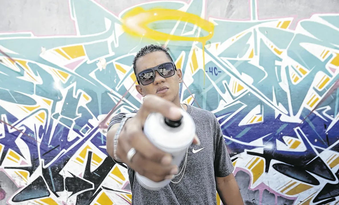 Em Cajazeiras, há diversos grafites de Nikol; a maioria traz o nome dele | Foto: Felipe Iruatã | Ag. A TARDE