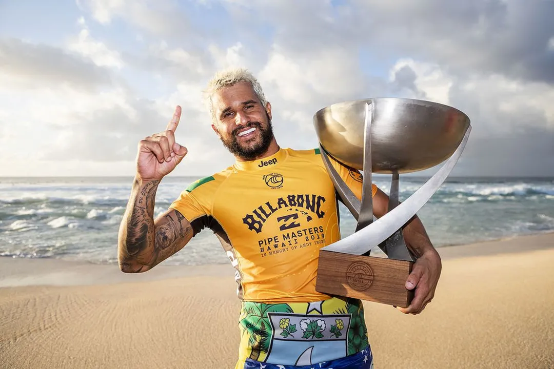 O surfista potiguar foi indicado após conquistar pela primeira vez o título do Circuito Mundial de Surfe | Foto: Kelly Cestari | WSL