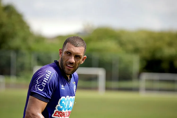 Atacante acumula nove sem balançar as redes desde o ano passado | Foto: Felipe Oliveira | EC Bahia