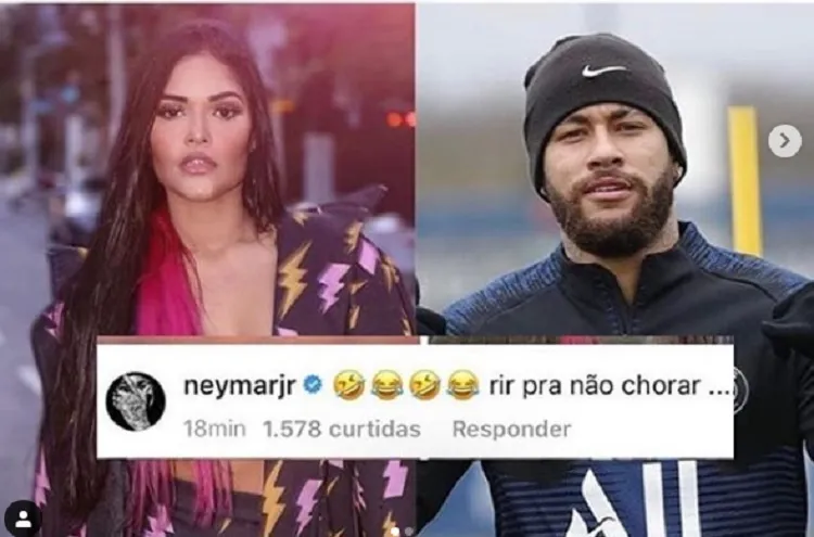 O jogador Neymar, ao saber da repercussão da live de Flay com o youtuber Matheus Mazzafera | Foto: Reprodução | Instagram