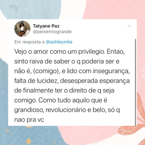 “Muitas mulheres negras sentem que em suas vidas existe pouco ou nenhum amor”