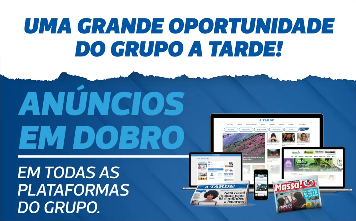 Campanha oferece anúncio em dobro nas plataformas do Grupo A TARDE | Arte: Ag. A TARDE