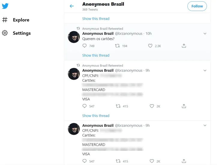 Imagem ilustrativa da imagem Grupo de hackers 'Anonymous Brazil' divulga dados pessoais de Michelle Bolsonaro