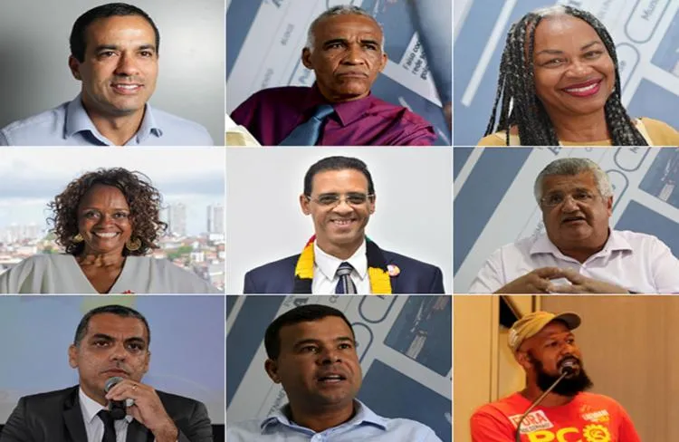 Sete dos nove candidatos à prefeitura têm tempo de rádio e TV / Foto: Montagem | A TARDE