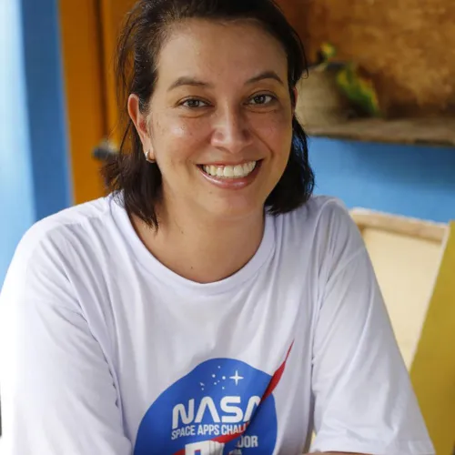 Leka Hattori desenvolveu o aplicativo Space&Terra exclusivamente para o evento | Foto: Reprodução | Facebook