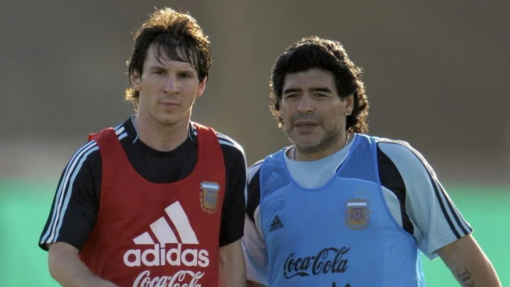 Diego Maradona foi técnico de Messi na seleção da Argentina | Foto: Reprodução | Instagram