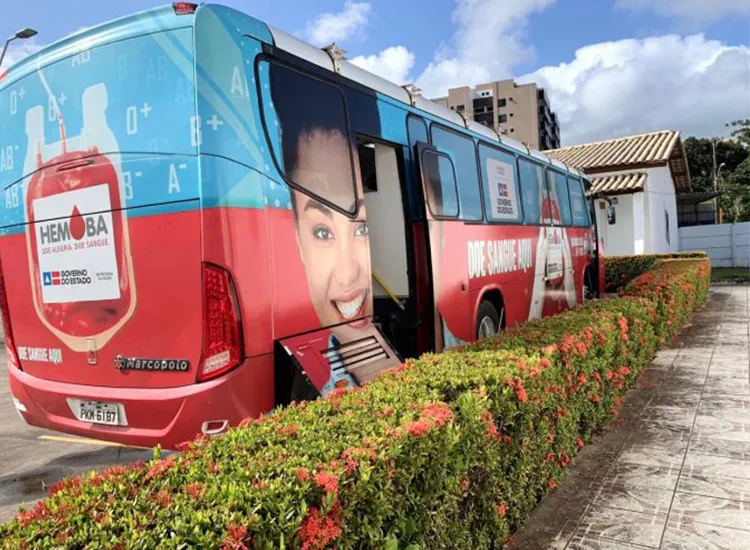 Só será permitida apenas a entrada de dois doadores por vez nos ônibus | Foto: Divulgação | Hemoba