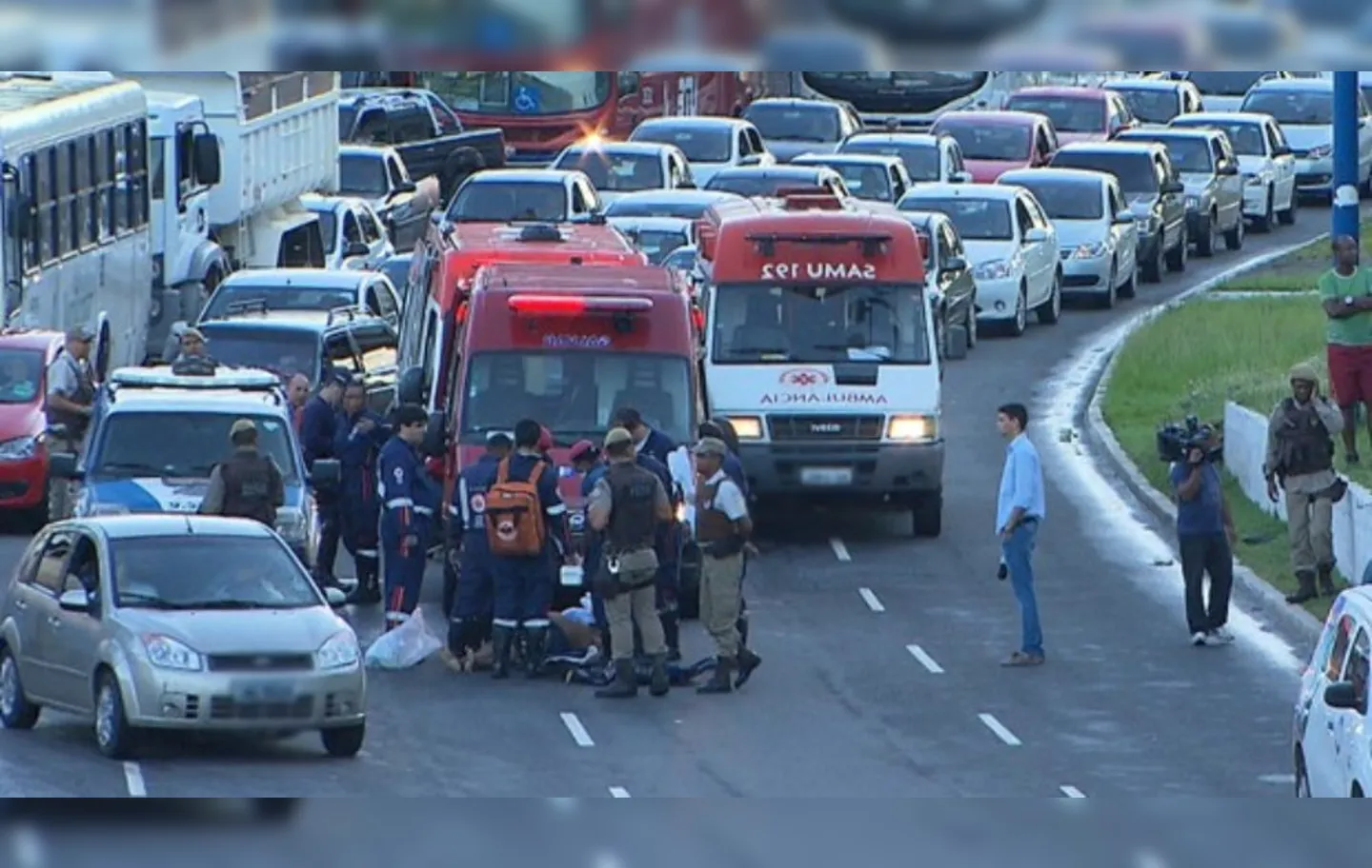 De acordo com a projeção da Transalvador, 2020 deve terminar com o registro de 3.102 feridos em acidentes de trânsito | Foto: Reprodução | TV Bahia