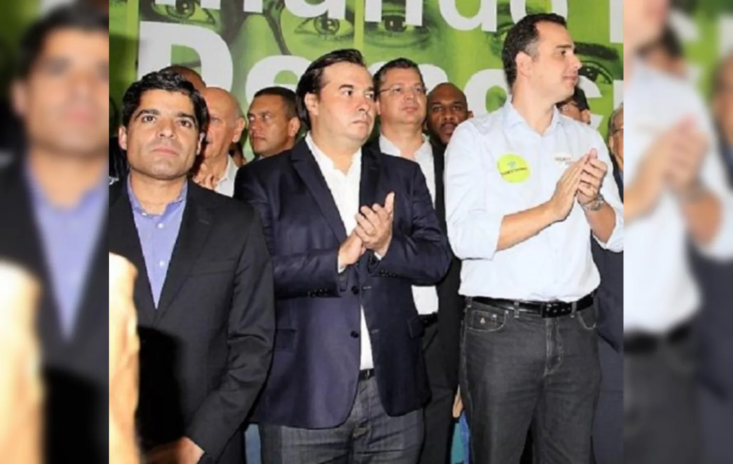Presidente do DEM acompanhará candidato Rodrigo Pacheco (de branco) em viagens de campanha por presidência do Senado