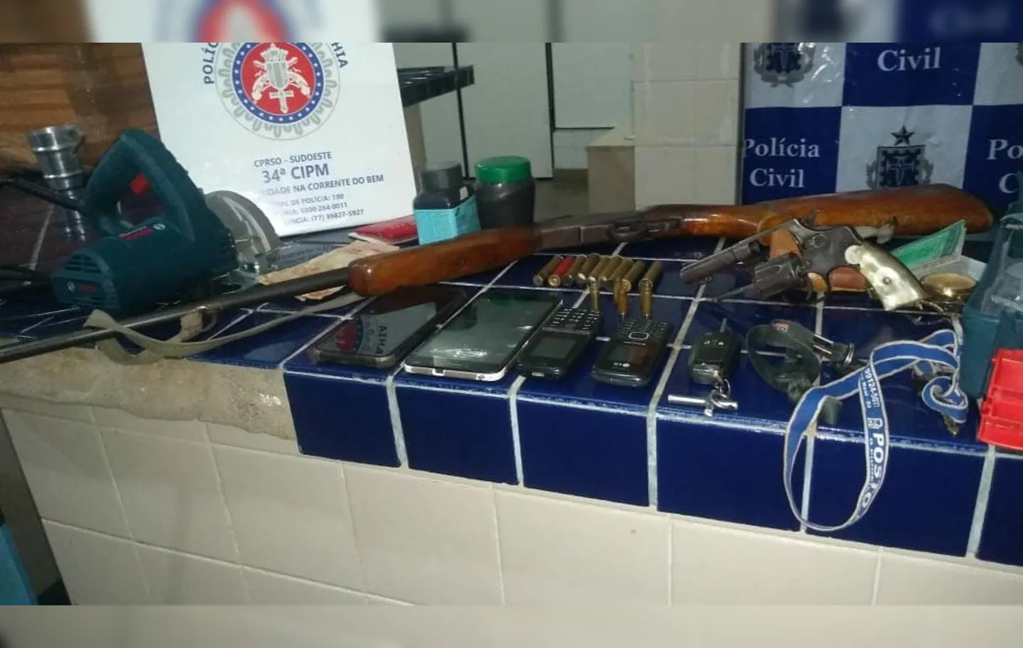 Material foi apreendido com os suspeitos | Foto: Divulgação | SSP