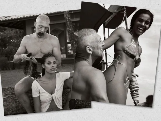 Ao lado da esposa, a modelo Tina Kunakey, ator tem aproveitado para percorrer o litoral brasileiro