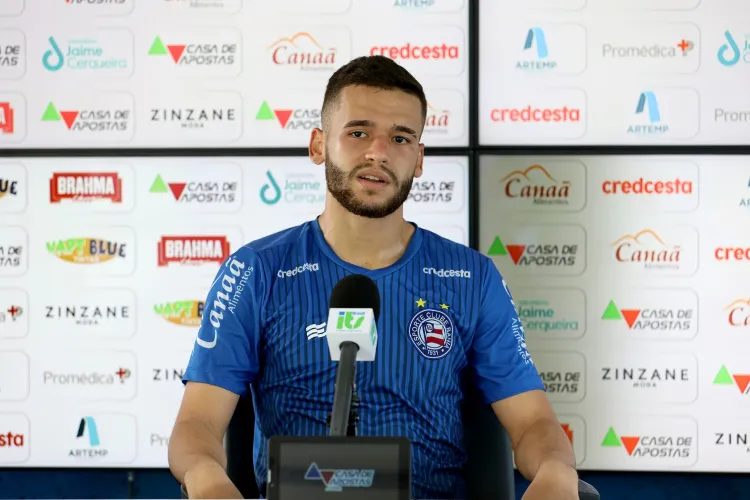Jogador falou sobre estreia e futuro do Bahia | Foto: Felipe Oliveira | E.C.Bahia