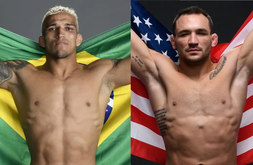 Charles Oliveira e Michael Chandler irão se enfrentar no dia 15 de maio, no UFC 262 | Foto: Reprodução